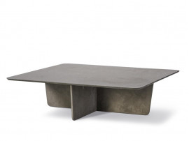 Plateau coffe table in Limestone. 100x100 cm