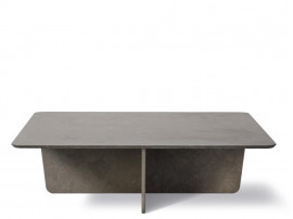 Table basse scandinave en pierre modèle Tableau. 140x140 cm