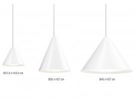 Sandinavian pendant lights model Keglen, 4 dimensions / Black