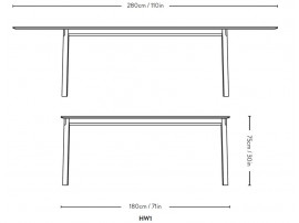 Extendable dining table Patch HW1. 6/10 seat.