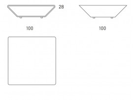 Brasilia coffe table 100x100 cm