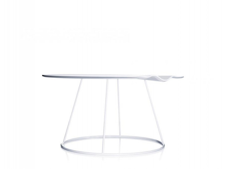 Breeze coffee table with wavy top Ø 80 cm