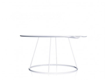 Table basse scandinave Breeze Wavy Ø80cm