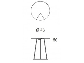Table d'appoint scandinave Breeze Wavy Ø 46 cm