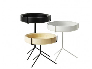 Table d'appoint ou jardiniere scandinave Drum Wood. 3 finitions. 