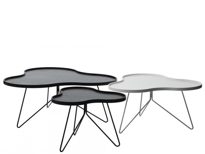 Flower Mono coffee table Black or White. 3 sizes