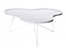 Table basse scandinave Flower Mono blanc ou noir, 3 Tailles