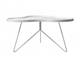 Table basse scandinave Flower Mono blanc ou noir, 3 Tailles