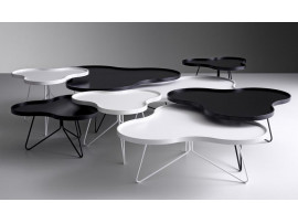 Flower Mono coffee table Black or White. 3 sizes