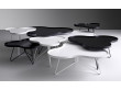 Table basse scandinave Flower Mono blanc ou noir, 3 Tailles