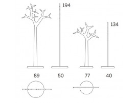 Porte-manteau scandinave Tree, 2 tailles