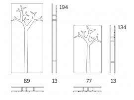 Tree wall 194 cm wall mounted coat stand