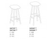 Shell 70T barstool 65cm ou 80cm