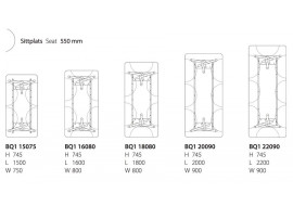 Bouquet round dining table. 3 dimensions