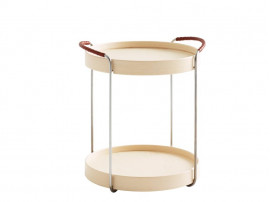 Table d'appoint ou desserte à roulette scandinave Trayo Ø40 cm