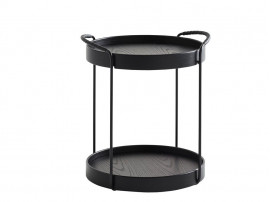 Table d'appoint ou desserte à roulette scandinave Trayo Ø40 cm