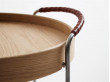 Table d'appoint ou desserte à roulette scandinave Trayo Ø40 cm