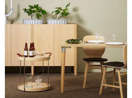 Table d'appoint ou desserte à roulette scandinave Trayo Ø40 cm