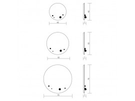 Dew mirror, Classic, 3 sizes