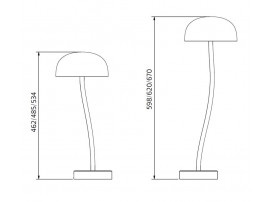 Curve  Metal Table lamp.  6 sizes