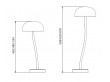 Lampe de table scandinave Curve Metal. 6 tailles