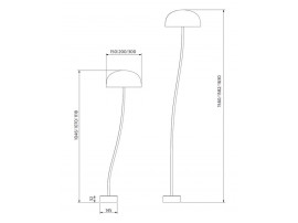 Curve Metal Floor lamp.  6 sizes