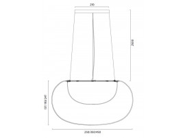 Suspension scandinave Mist. 2 tailles, 3 coloris