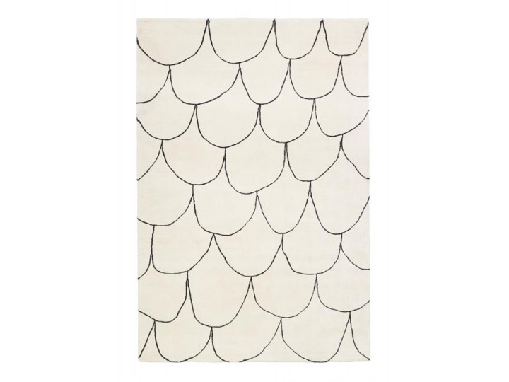 Tapis scandinave sur mesure, noué à la main, modèle Fish