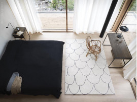 Tapis scandinave sur mesure, noué à la main, modèle Fish