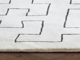 Tapis scandinave sur mesure, noué à la main, modèle Maze