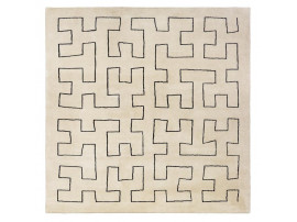 Custom hand knotted Maze rug