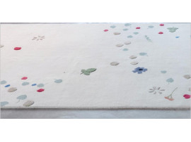 Hand knotted Fleur rug. White 3 sizes