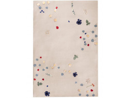 Tapis scandinave, noué à la main, modèle Fleur Beige. 3 tailles