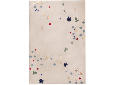 Tapis scandinave, noué à la main, modèle Fleur Beige. 3 tailles