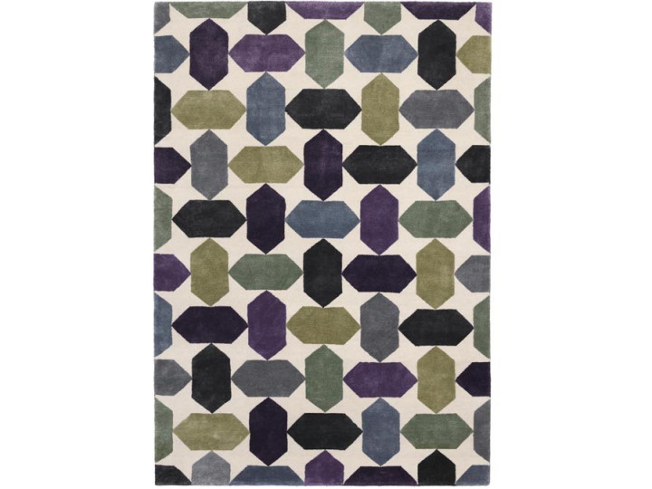 Tapis scandinave sur mesure, noué à la main, modèle Gems Multi