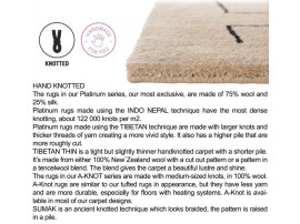 Custom hand knotted Gems Sumak rug. 79 colors