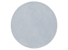 Tapis scandinave rond sur mesure, tufté à la main, modèle Lotus