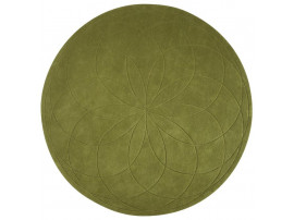 Tapis scandinave rond sur mesure, tufté à la main, modèle Lotus