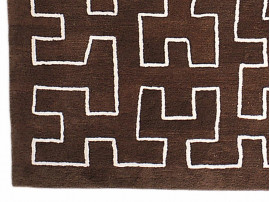 Custom hand tufted Maze-tufted square rug. 