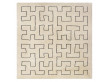 Tapis scandinave carré sur mesure, tufté à la main, modèle Maze-tufted