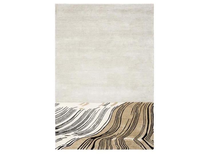 Tapis scandinave tufté à la main, modèle Horizon Fields, 2 tailles