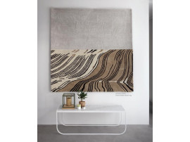 Tapis scandinave tufté à la main, modèle Horizon Fields, 2 tailles