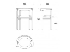 Fauteuil scandinave Linea RMT6