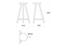 Perch hight stool 63 cm or 75 cm