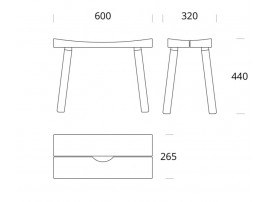 Tabouret scandinave Periferia KVJ3