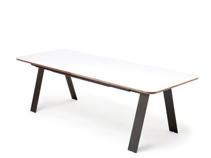 Table de repas scandinave à rallonge Chess Corian GM 3400. 2 tailles. 6 à 14 pers