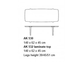 Table basse scandinave Orbit rectangle Nano AK 532