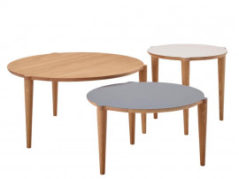 Table basse scandinave Orbit round Nano. 3 Ø, 3 hauteurs