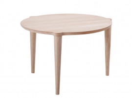 Table basse scandinave Orbit round Wood. 3 Ø, 3 hauteurs