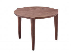 Table basse scandinave Orbit round Wood. 3 Ø, 3 hauteurs